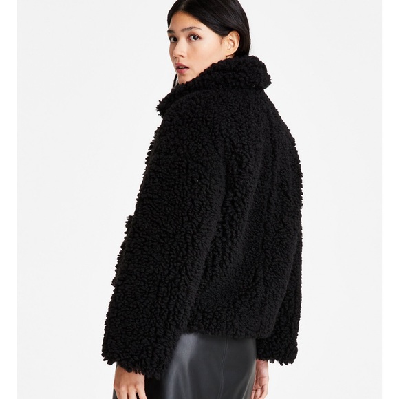 NWT 💎DKNY Jeans
Women's Long-Sleeve Short Sherpa
Jacket - Picture 2 of 5